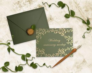 Wedding Card Envelop Free Mockup