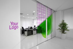 Office Interior LOGO Mockup