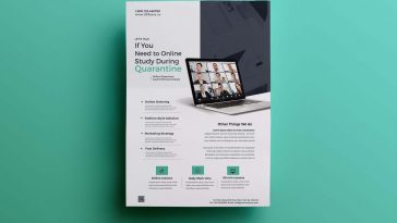 Online Learning Flyer PSD Template
