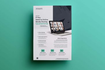 Online Learning Flyer PSD Template