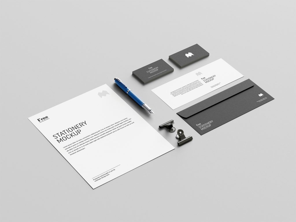 Free US Office Stationery Mockup PSD - PsFiles