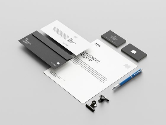 Free US Office Stationery Mockup PSD - PsFiles