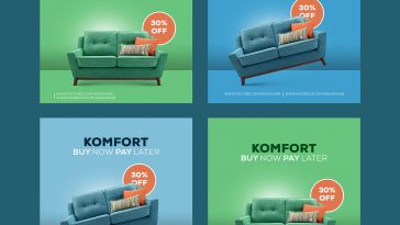 Furniture Sale Social Media Banner PSD Templates