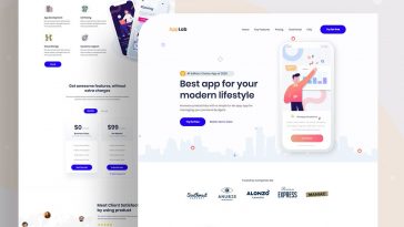 Mobile App Landing Page PSD Template