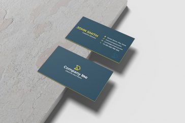 Isometric Business Card Showcase Mockup