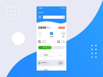 Invoice App Design Free PSD