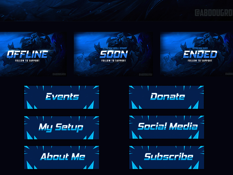 Photoshop Gaming Banner/Channel Art Template (.psd download