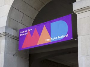 Cloth Banner Free PSD Mockup