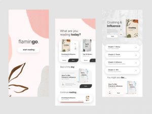 Ebook App UI Template Free PSD