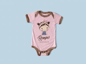 Infant Girl Boy Short Sleeve Romper Newborn Baby Summer Car Babysuit Jumpsuit Mockup