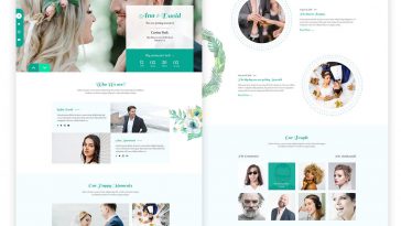 Wedding Website Template PSD