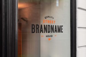 Window Sign Mockup
