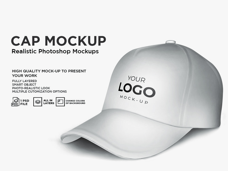 Download Free Logo Printed Caps Mockup Free Psd Mockups Psfiles