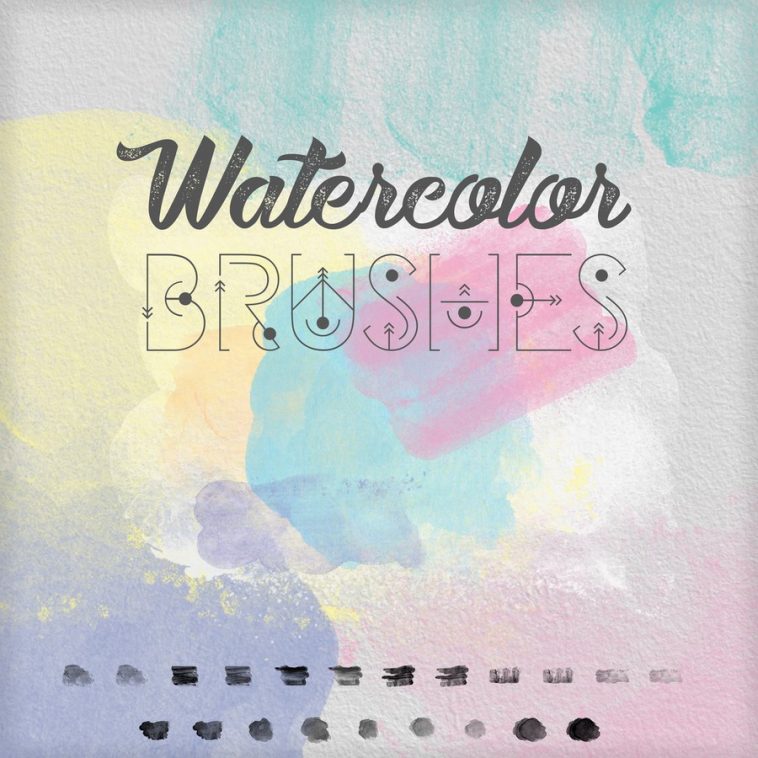 Watercolor paint free photoshop brushes