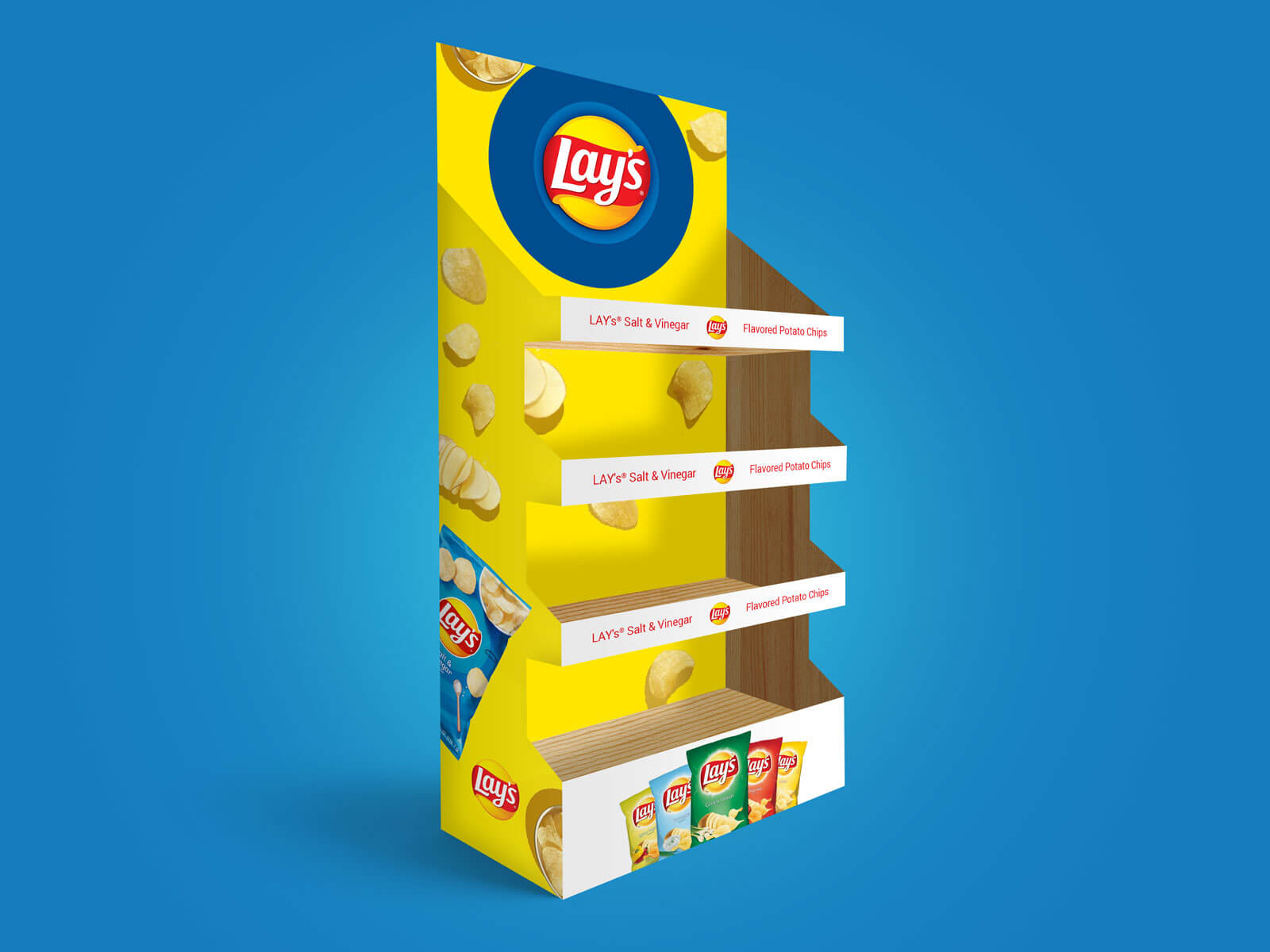 Free In-Store Product Display Rack Stand Mockup PSD