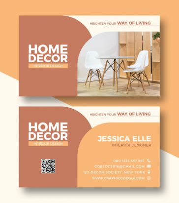 Free Interior Business Card Design Template