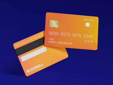 Credit Debit Bank Card Mockup PSD Set