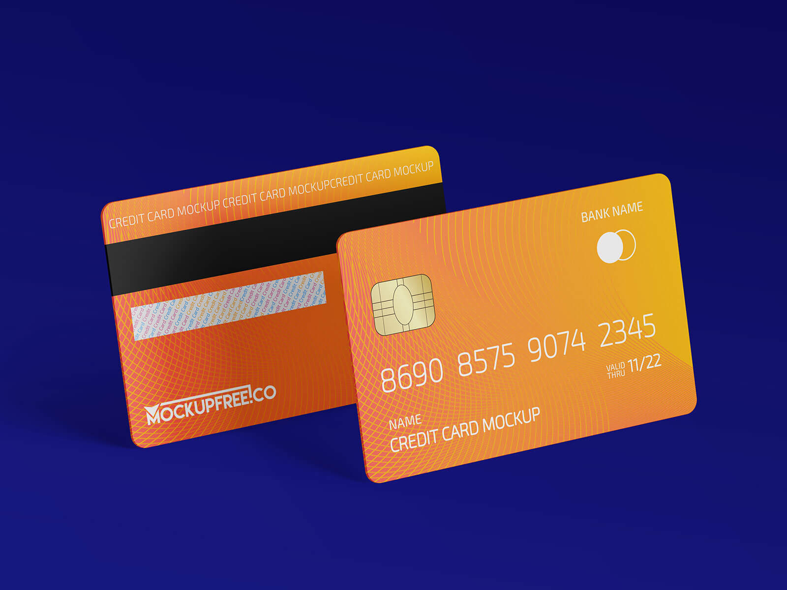 Credit Debit Bank Card Mockup PSD Set
