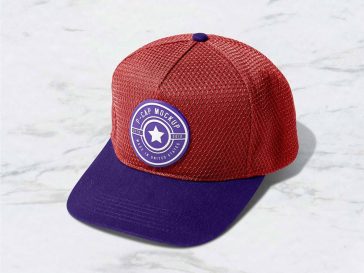 Polyester Mesh Breathable Baseball P-Cap Mockup