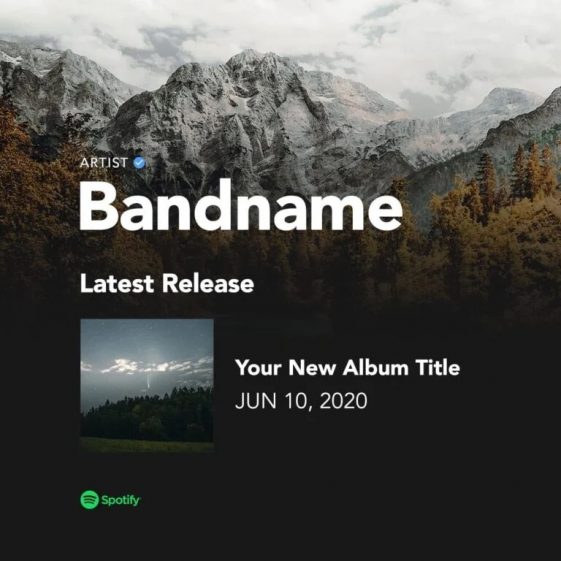 Free Spotify Album Release Cover Template PsFiles
