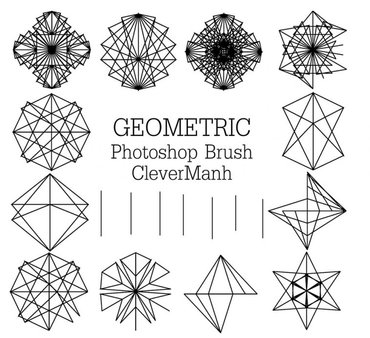 Free Abstract Geometric Brushes Photoshop