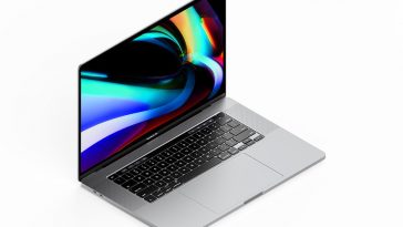 Isometric MacBook Pro 16 Inch Mockup