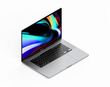 Isometric MacBook Pro 16 Inch Mockup