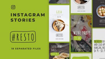 Resto Instagram Stories Free PSD Template