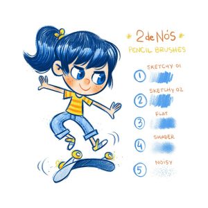 free charcoal stroke Pencil Shade Photoshop Brushes