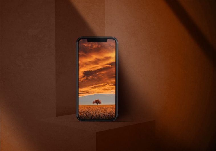 iPhone X Shadow overlay Showcase Mockup