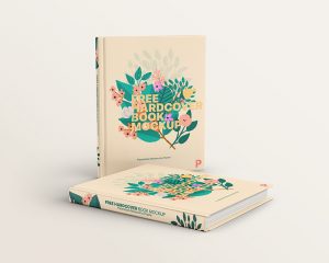 Free Two Hardcover Books Mockup
