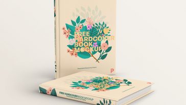 Free Two Hardcover Books Mockup
