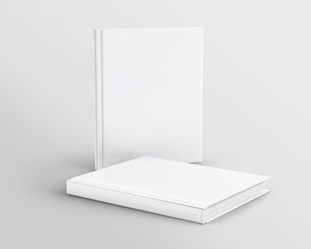 Free Two Hardcover Books Mockup
