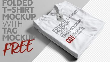 Free Folded T-Shirt Mockup PSD