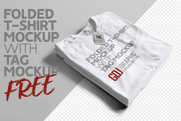 Free Folded T-Shirt Mockup PSD