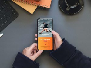 Person Holding Smartphone Mockup