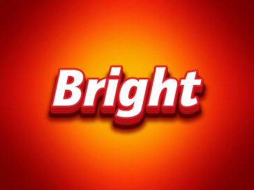Free Bright Photoshop Text Effect