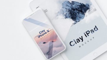 Free Clay iPhone X and iPad Mockup