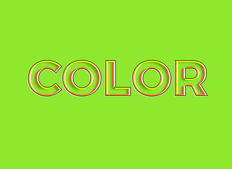 Free Inside Color Text Effect PSD