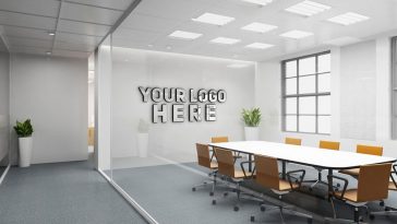 Download Free Office Conference Room Logo Mockup Psd Best Free Mockup