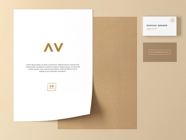 Simple Stationery Mockup for Branding