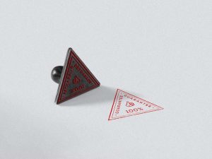 Free Triangle Stamp Mockup