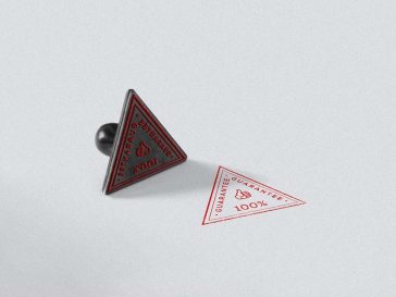 Free Triangle Stamp Mockup