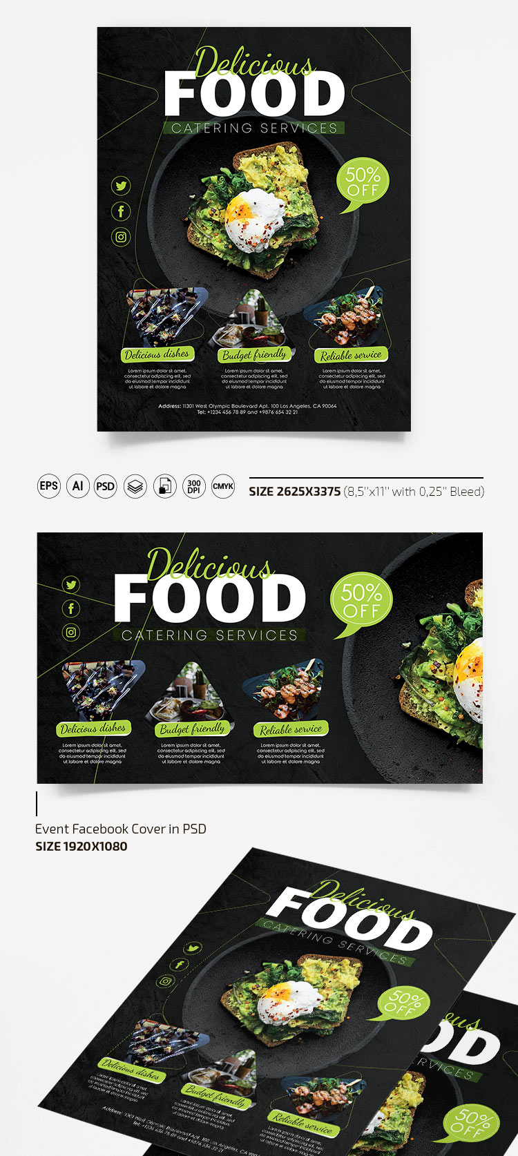 Fast Food Free PSD Flyer Template