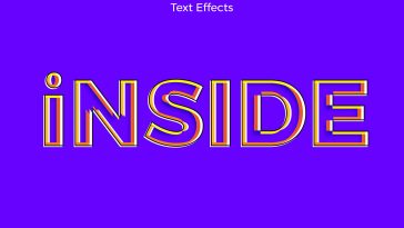 Free Inside Color Text Effect PSD