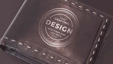 Free Men Leather Wallet Purse Mockup PSD