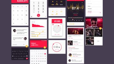 Free Material Design UI Kit PSD