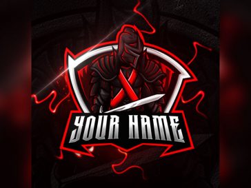 Warrior Gaming Clan Free Mascot Logo PSD