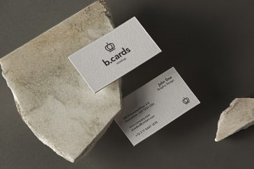 Free Business Card Mockup Scene