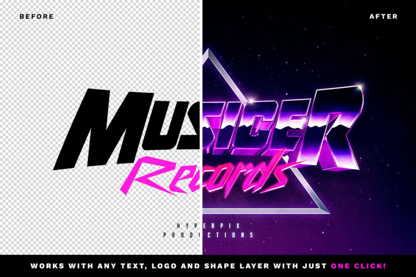 Free Synthwave 80s Text and Logo Effect